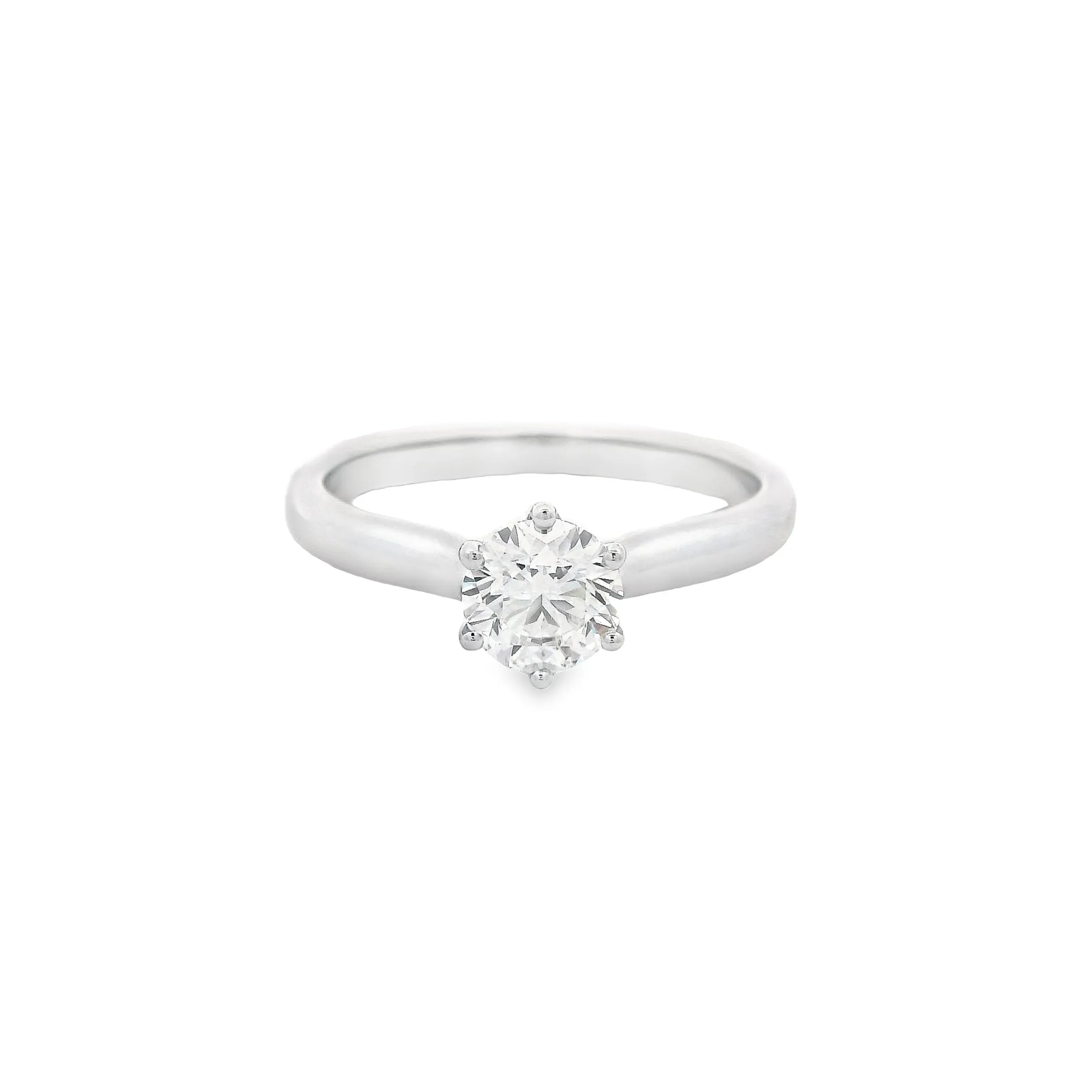 18ct White Gold Round Brilliant Lab Grown Diamond Solitaire Engagement Ring TDW= 0.75ct