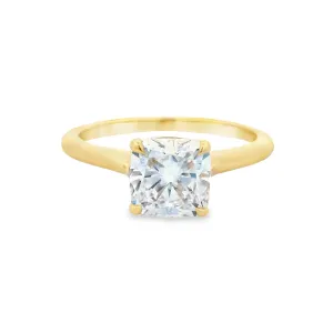18ct Yellow Gold 1.53ct Cushion Cut Lab Grown Diamond Solitaire Ring