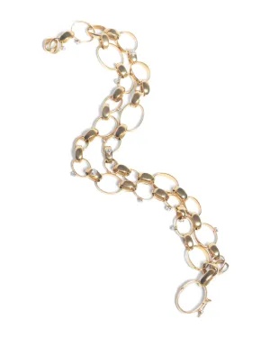 18k Inverted Diamond Double Strand Bracelet