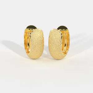 18k Yellow Gold Sparkle Cuddliest Huggie Earrings (7.0.gr.tw)