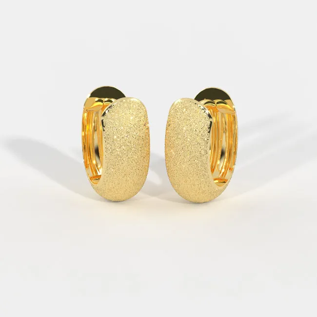 18k Yellow Gold Sparkle Cuddliest Huggie Earrings (7.0.gr.tw)