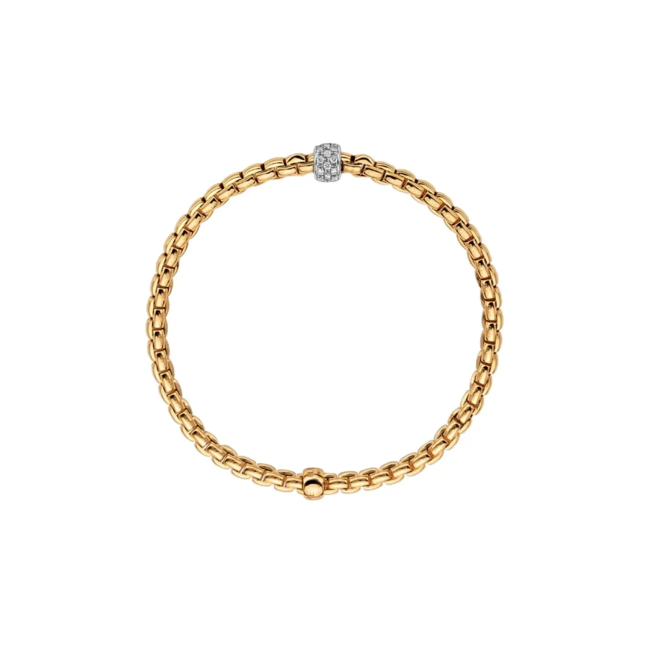 18KT YELLOW GOLD EKA BRACELET SET WITH DIAMONDS