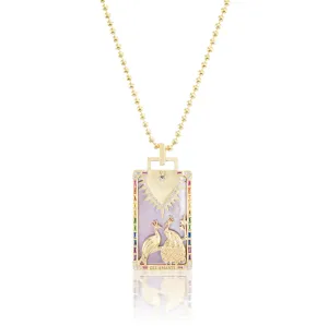 18KY Gli Amanti Piccola Tarot Pendant