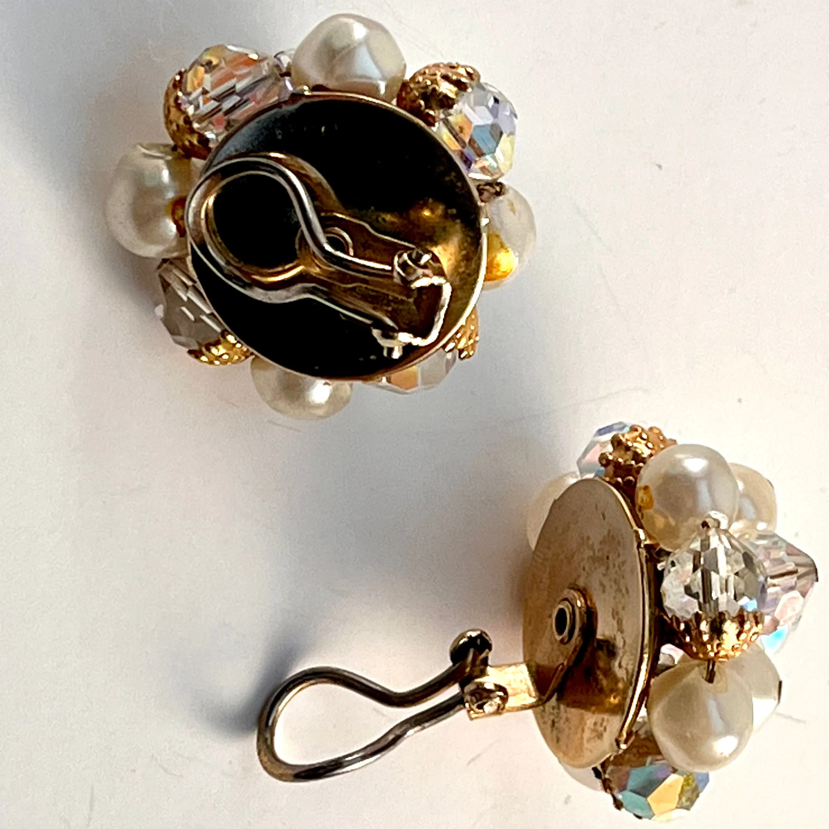 1960s Laguna Aurora Borealis Bead Earrings