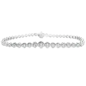 2.90ct 18k White Gold Diamond Bracelet