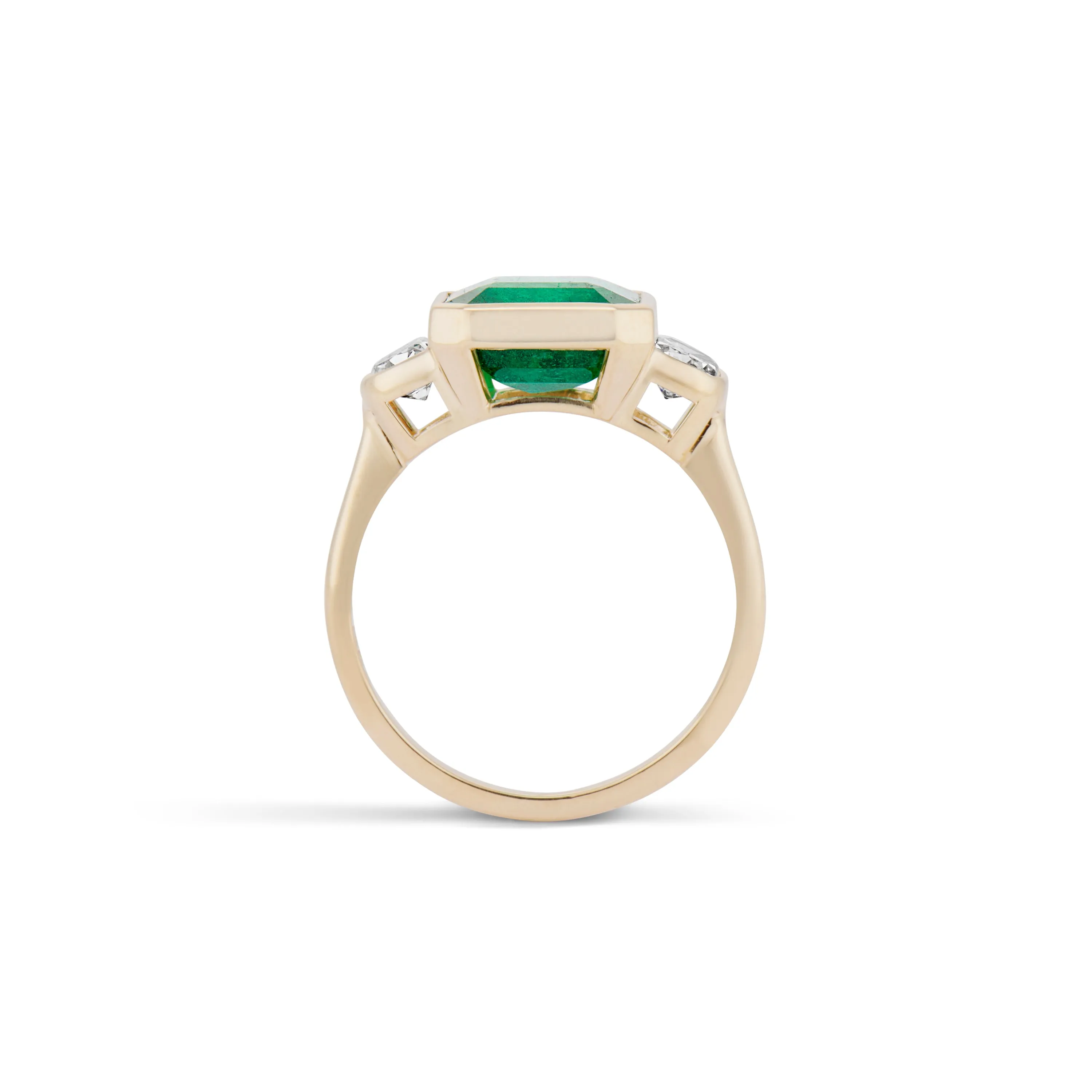 2.95 Carat Rosie Emerald and Diamond Ring