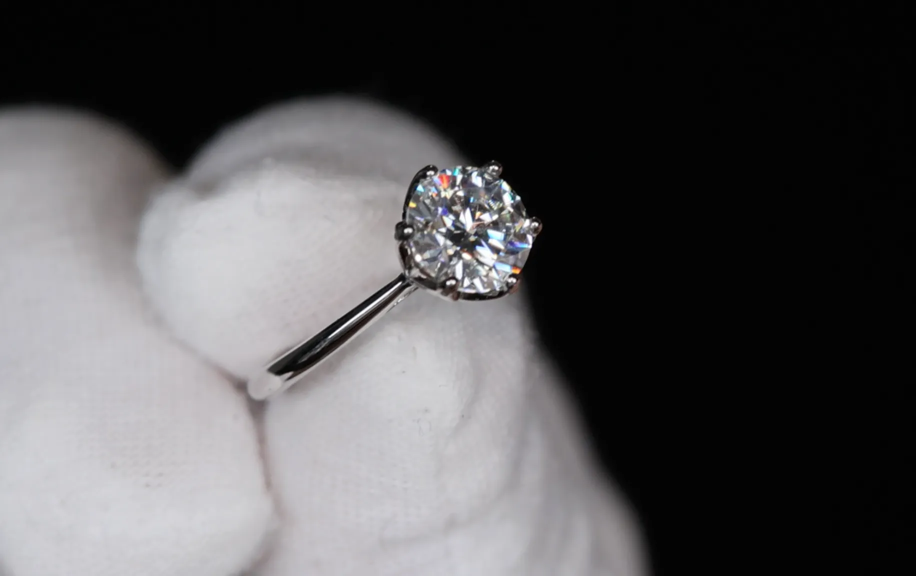3.0ct Womens Moissanite Engagement Ring | Moissanite Engagement Rings