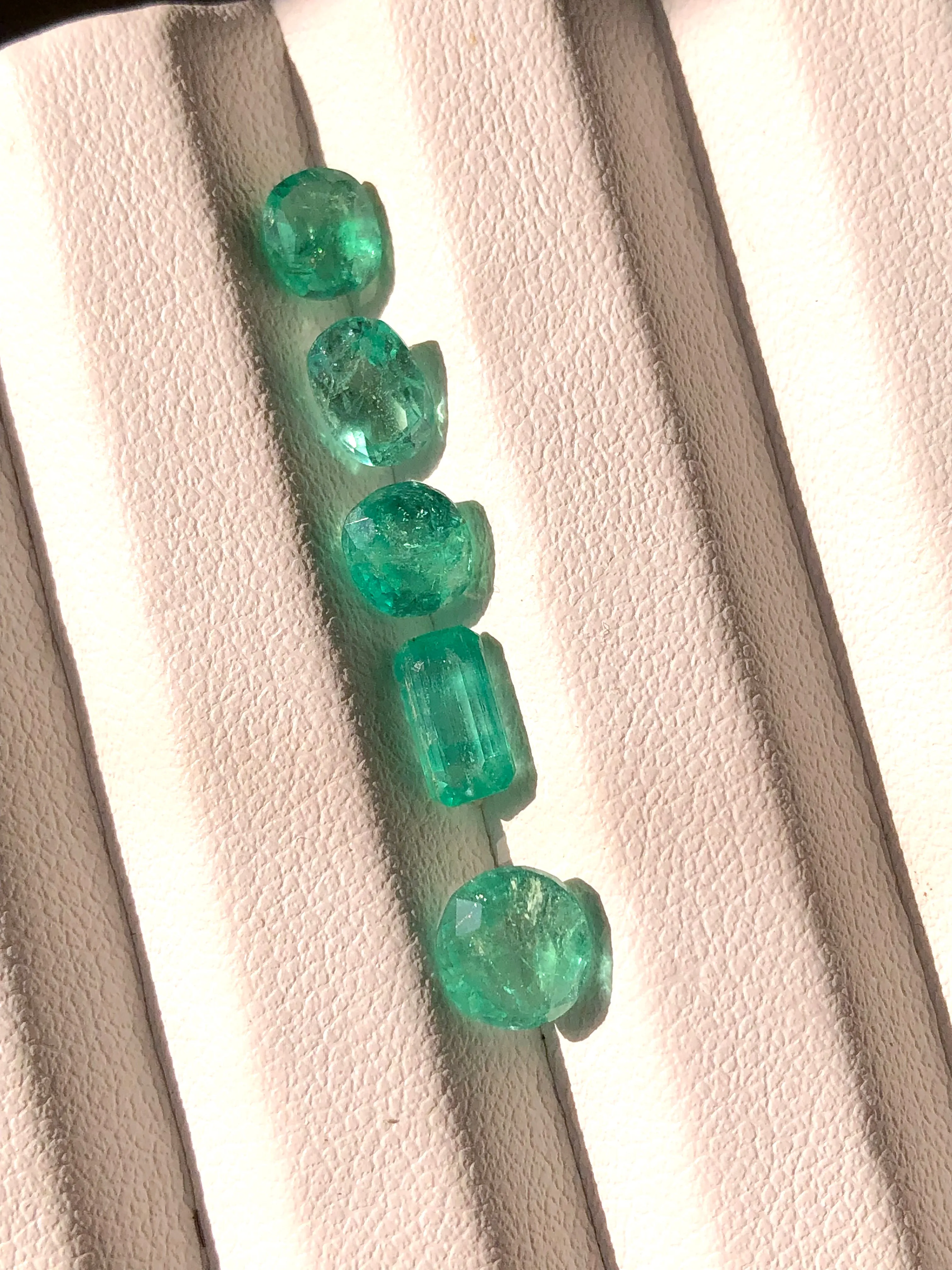 4 carats Light Green Panjshir Emeralds - Oval, Round, Step Cut, Cushion