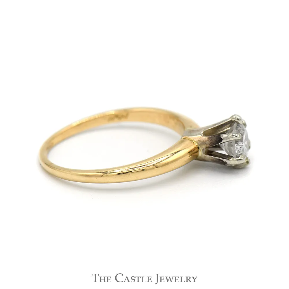 .40ct Round Diamond Solitaire Engagement Ring in 14k Yellow Gold