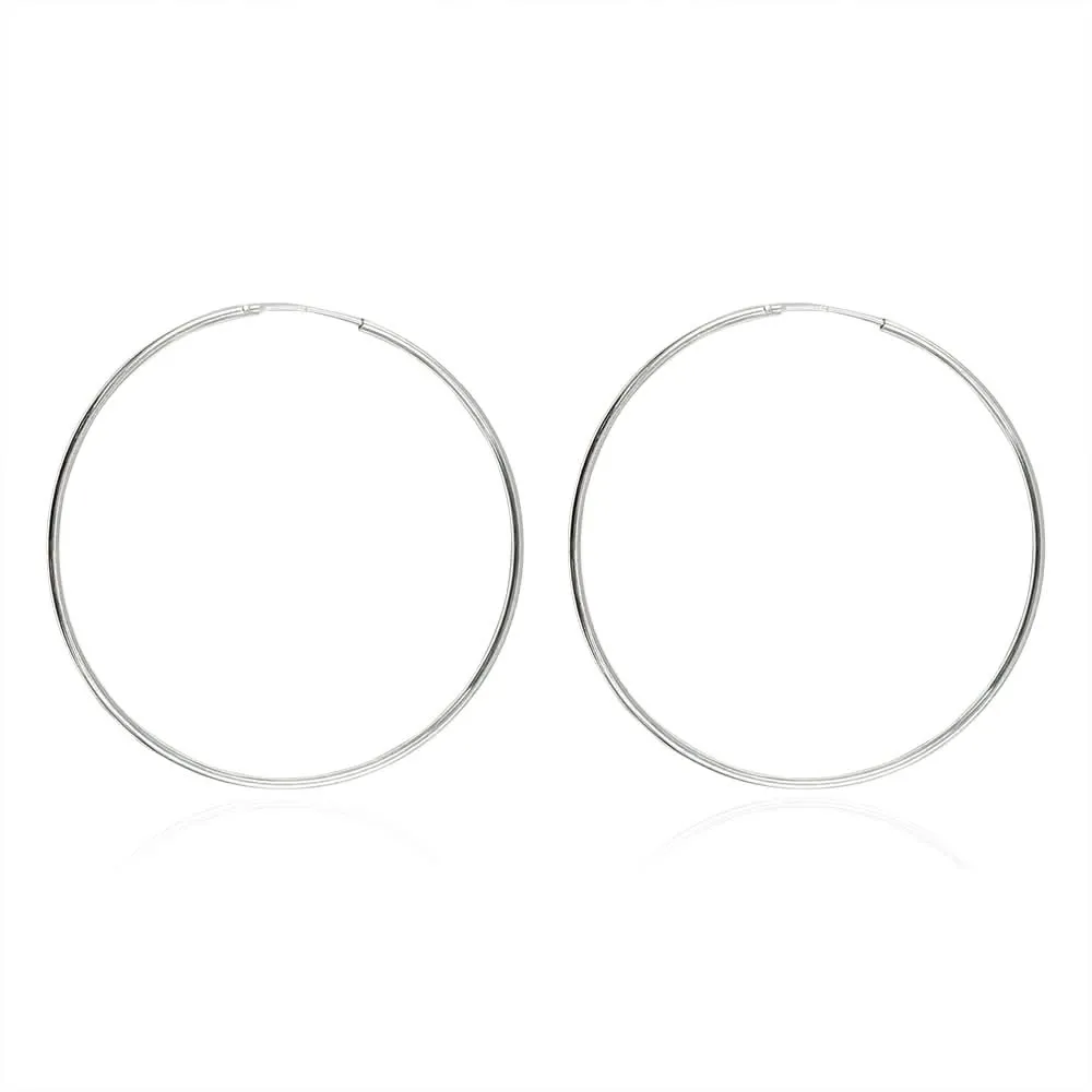 92.5 silver Hoops Earring