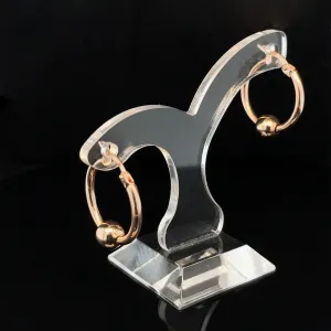 9ct Rose Gold Sliding Ball Hoops