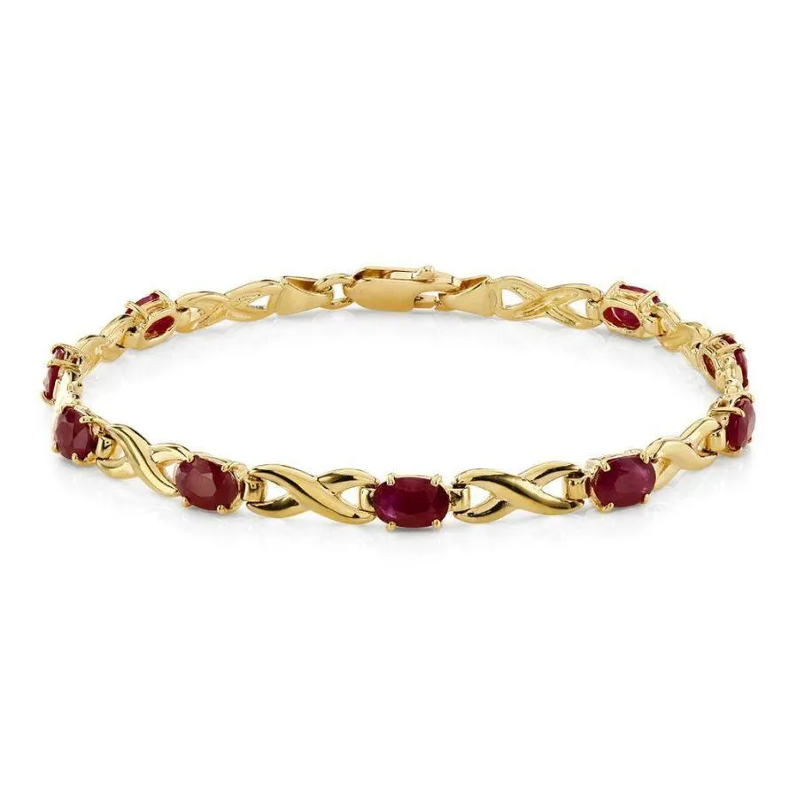 9ct Yellow Gold Ovlru Fig8 Link Blt