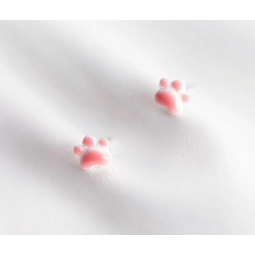 Adorable Paw Earrings-Cute Kitty Cat Paw-SS026