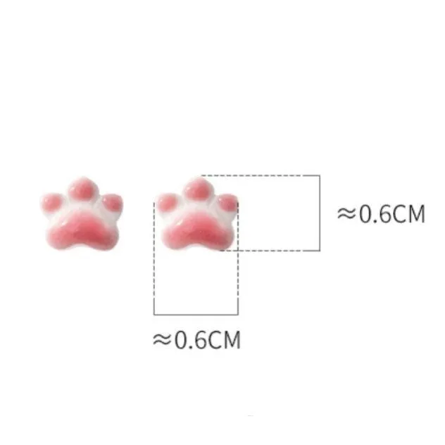 Adorable Paw Earrings-Cute Kitty Cat Paw-SS026