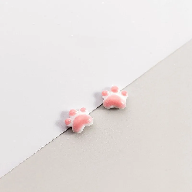 Adorable Paw Earrings-Cute Kitty Cat Paw-SS026