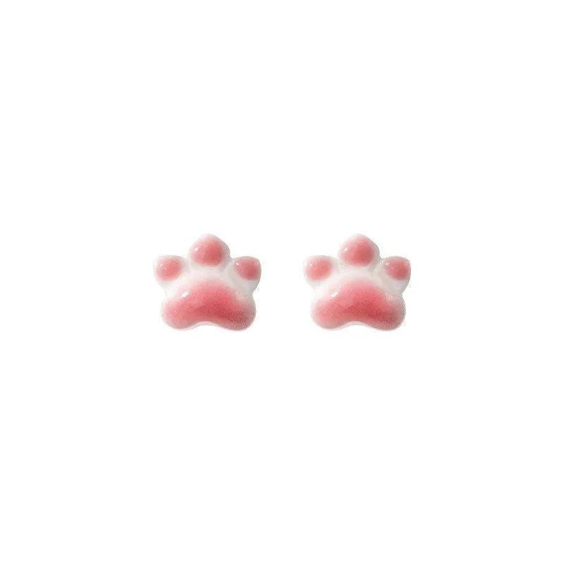 Adorable Paw Earrings-Cute Kitty Cat Paw-SS026
