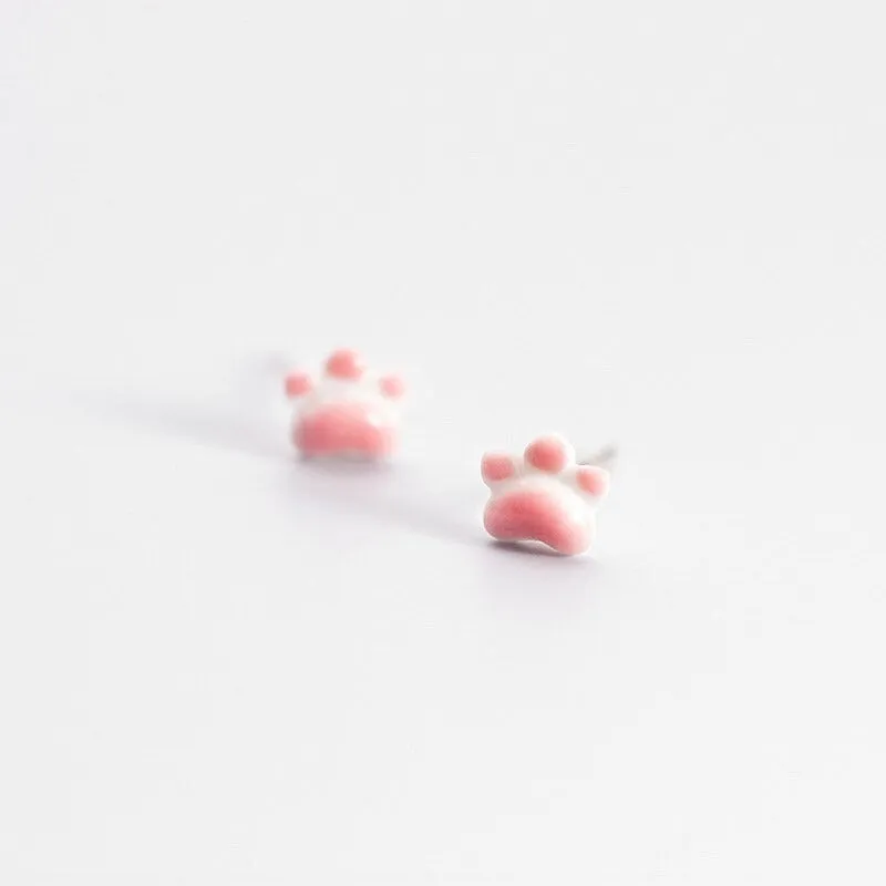 Adorable Paw Earrings-Cute Kitty Cat Paw-SS026