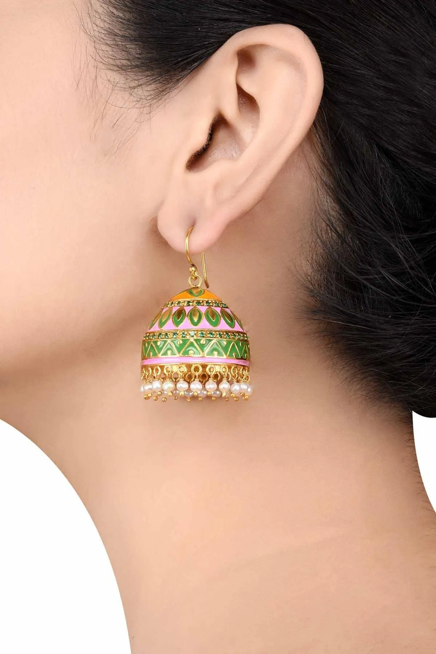 Alpana Silver Jhumki Earrings