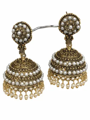 Antique Gold finish Zhumki Style earrings - SHR2006 Kp0320