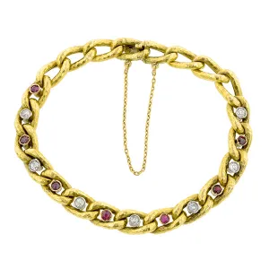 Antique Ruby & Diamond Bracelet
