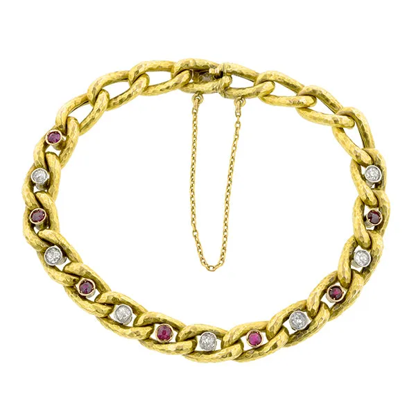 Antique Ruby & Diamond Bracelet