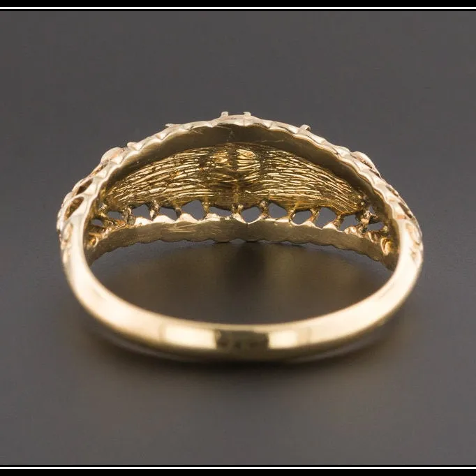 Antique Ruby Diamond and Emerald Ring of 14k Gold