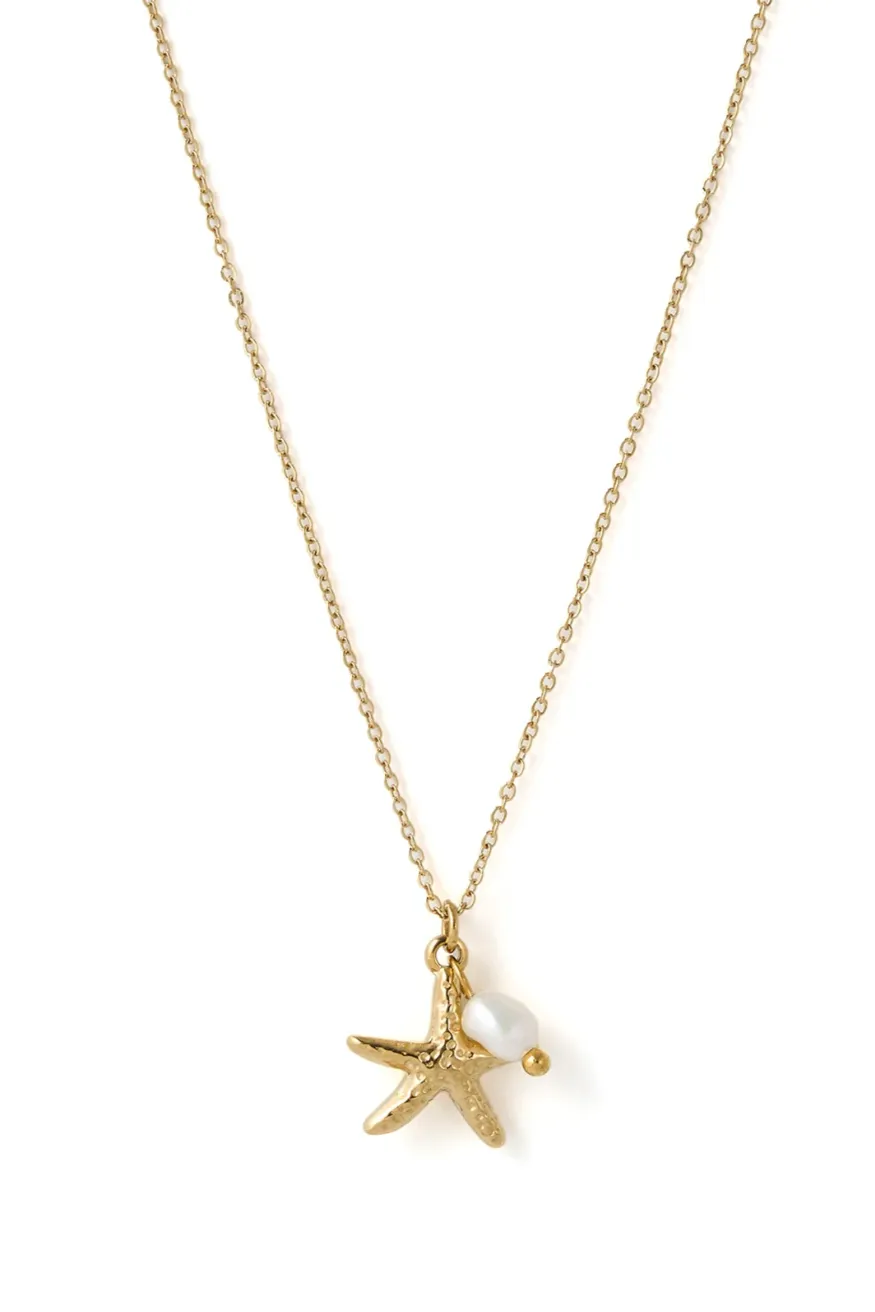 ARMS OF EVE LAGUNA PEARL NECKLACE - GOLD PLATED