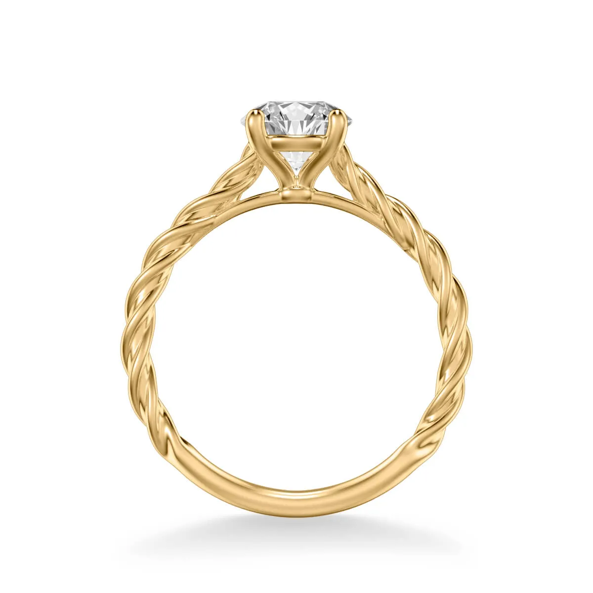 Artcarved "Joanna" Solitaire Rope Twist Diamond Engagement Ring