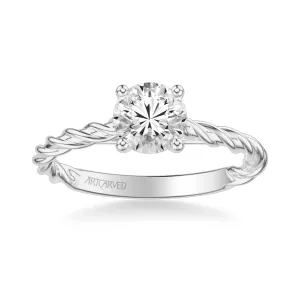 Artcarved "Joanna" Solitaire Rope Twist Diamond Engagement Ring