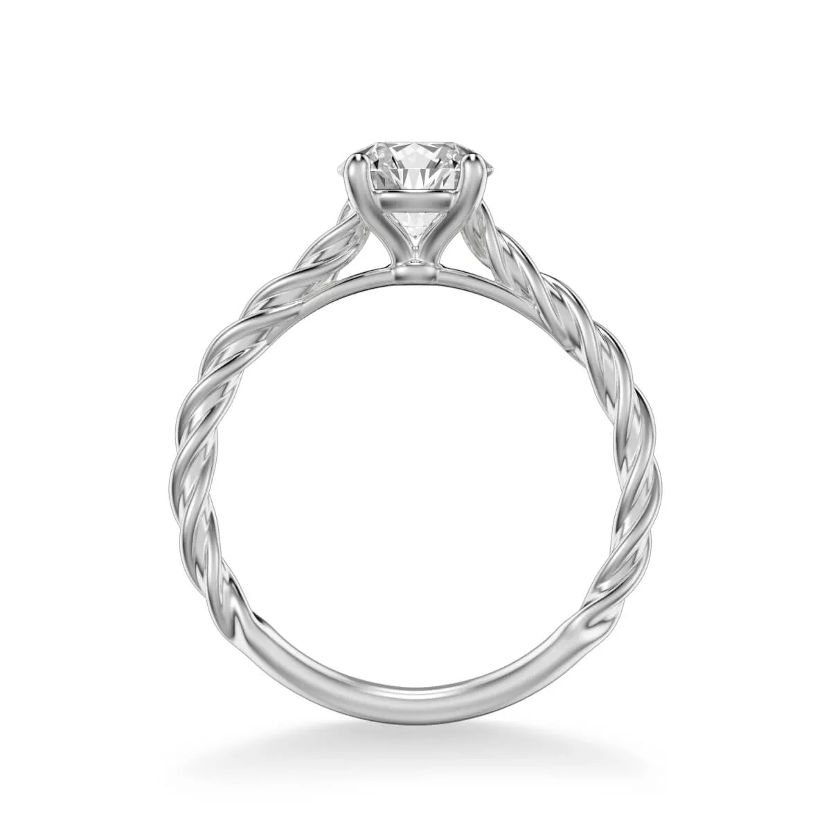 Artcarved "Joanna" Solitaire Rope Twist Diamond Engagement Ring