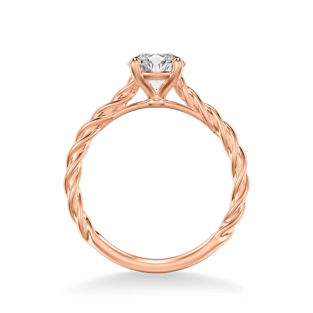 Artcarved "Joanna" Solitaire Rope Twist Diamond Engagement Ring