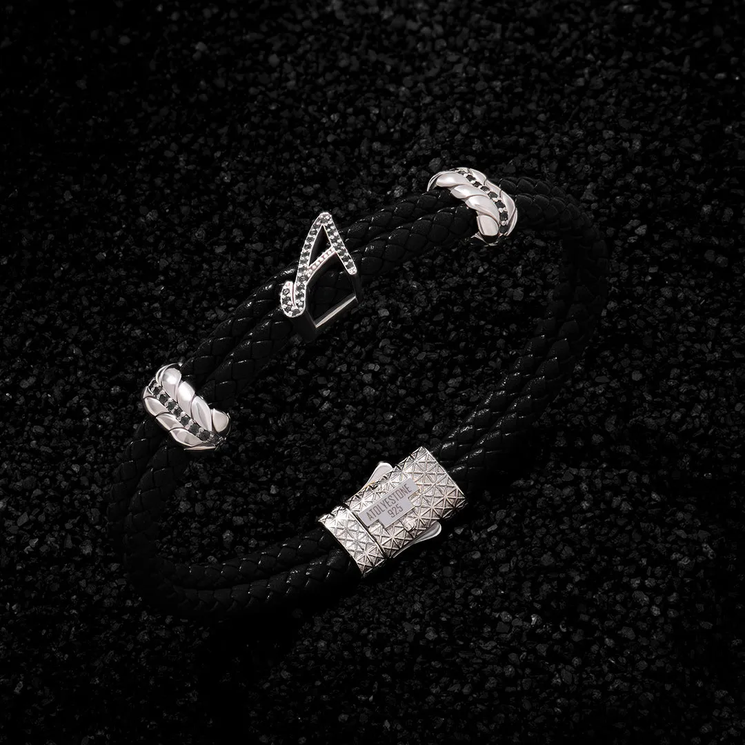 Atolyestone Pave Italic Statement - Solid Silver