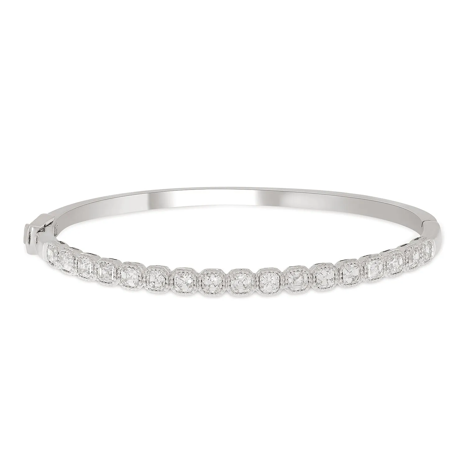 Beautiful Pave Diamond Designer Bracelet Gift In 14k White Gold