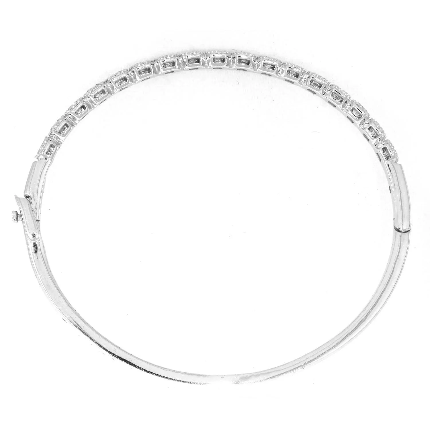 Beautiful Pave Diamond Designer Bracelet Gift In 14k White Gold