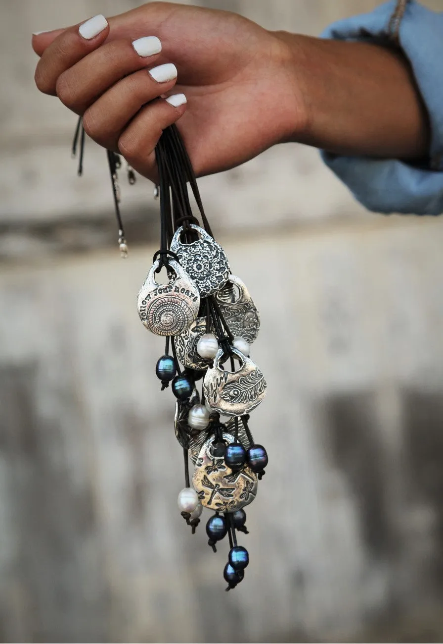 Best Seller Leather & Pearl Necklace