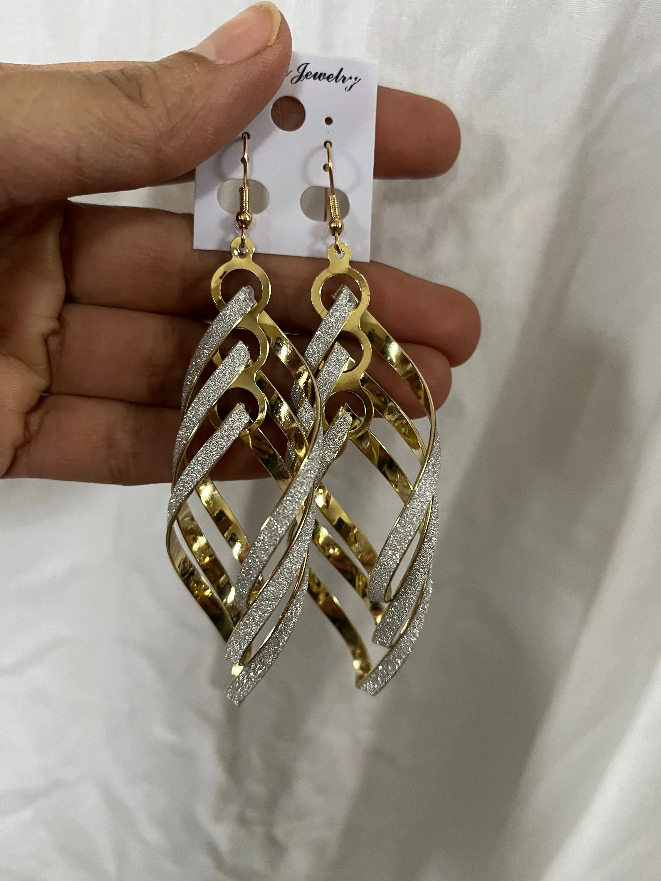 Big gold glitter earrings , large gold silver earrings , silver gold shimmer sparkle earring , statement earrings , chunky earrings pierced