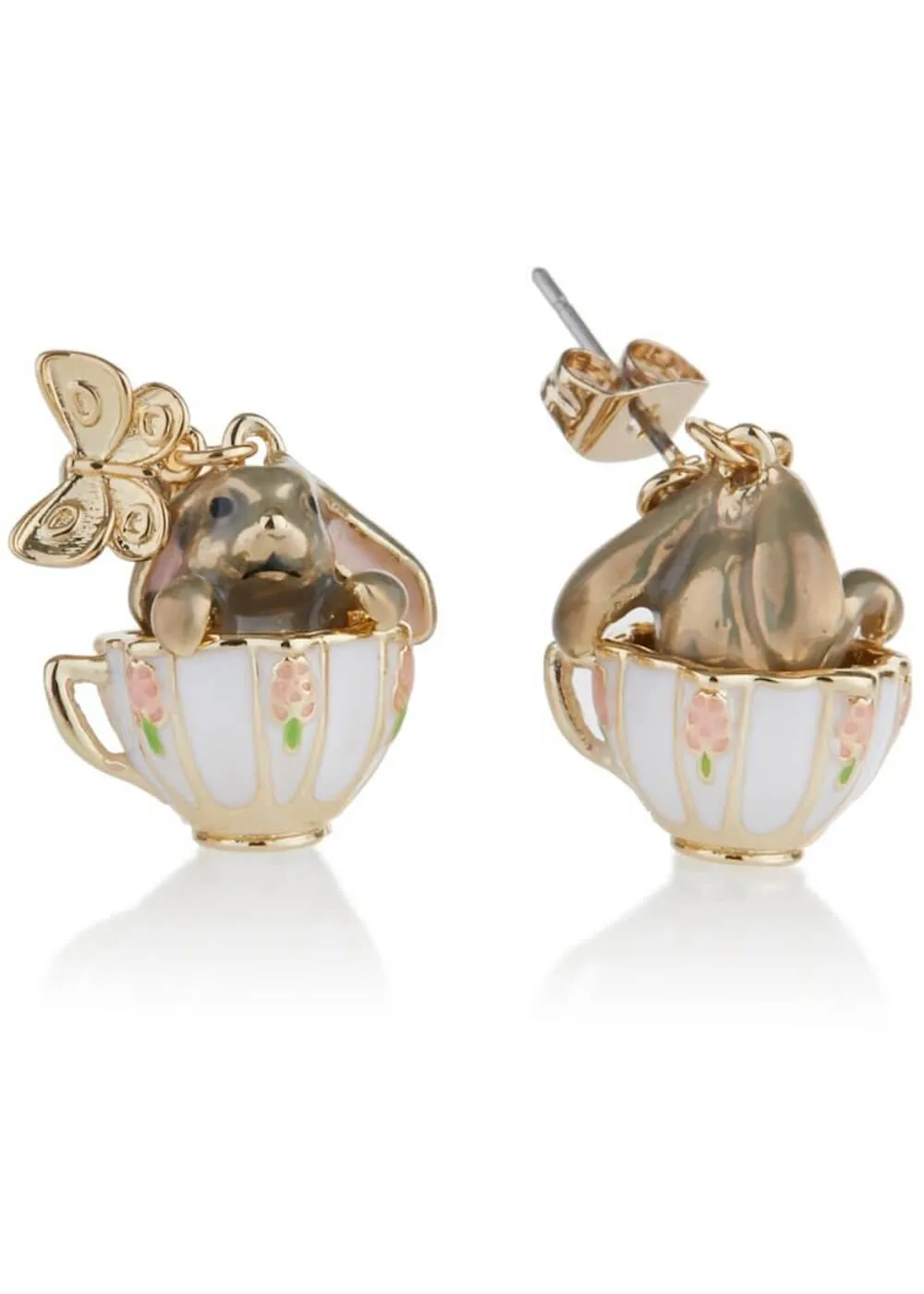 Bill Skinner Bunny in A Tea Cup Earrings