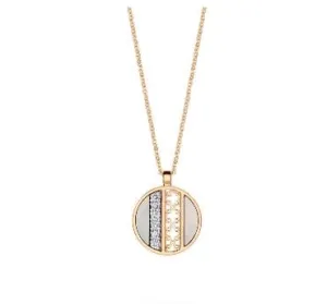 Birks 18K Yellow Gold Dare to Dream Mother of Pearl Medalion Necklace