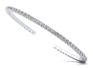 Brilliant Cut Round Diamond Flexible Bangle Diamond  with 1.45 ct.(finished) 1.75mm