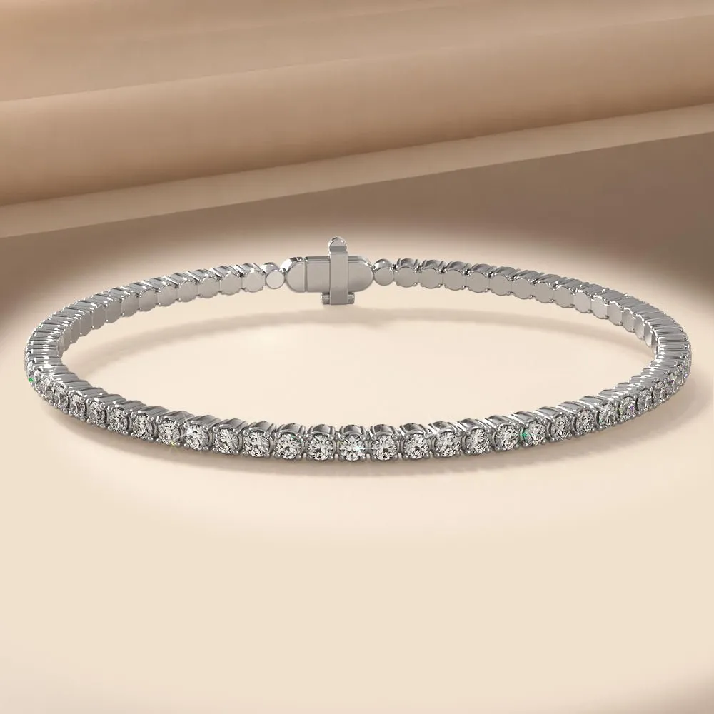 Brilliant Cut Round Flexible Bangle Diamond  with 4.83 ct.(finished) 3mm