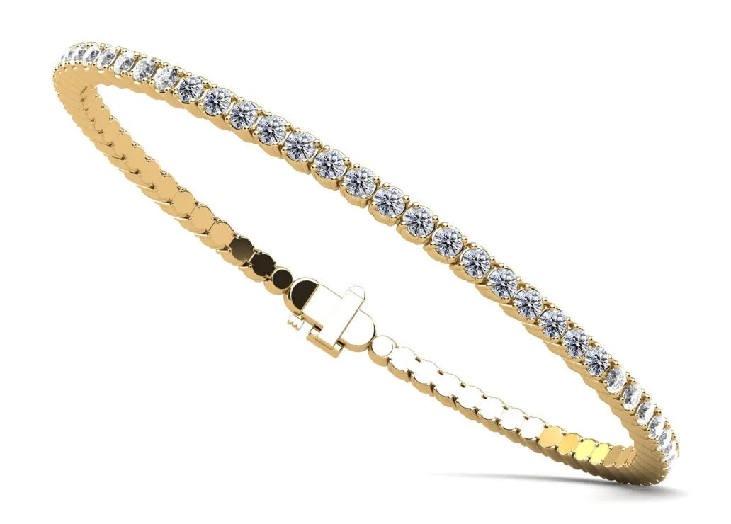 Brilliant Cut Round Flexible Bangle Diamond  with 4.83 ct.(finished) 3mm