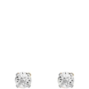 Caroline Svedbom Silver Mini Stud Earrings - Clear Crystal