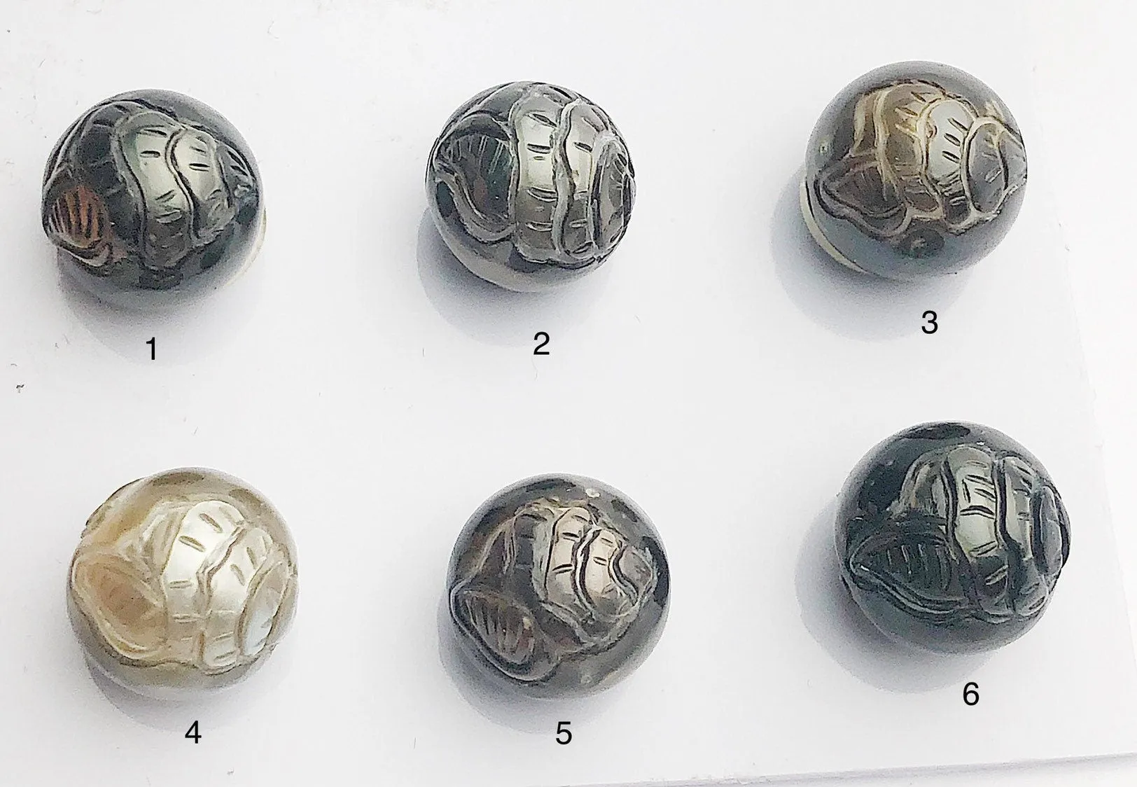 Carved Tattoo Tahitian Pearl 12mm (676)