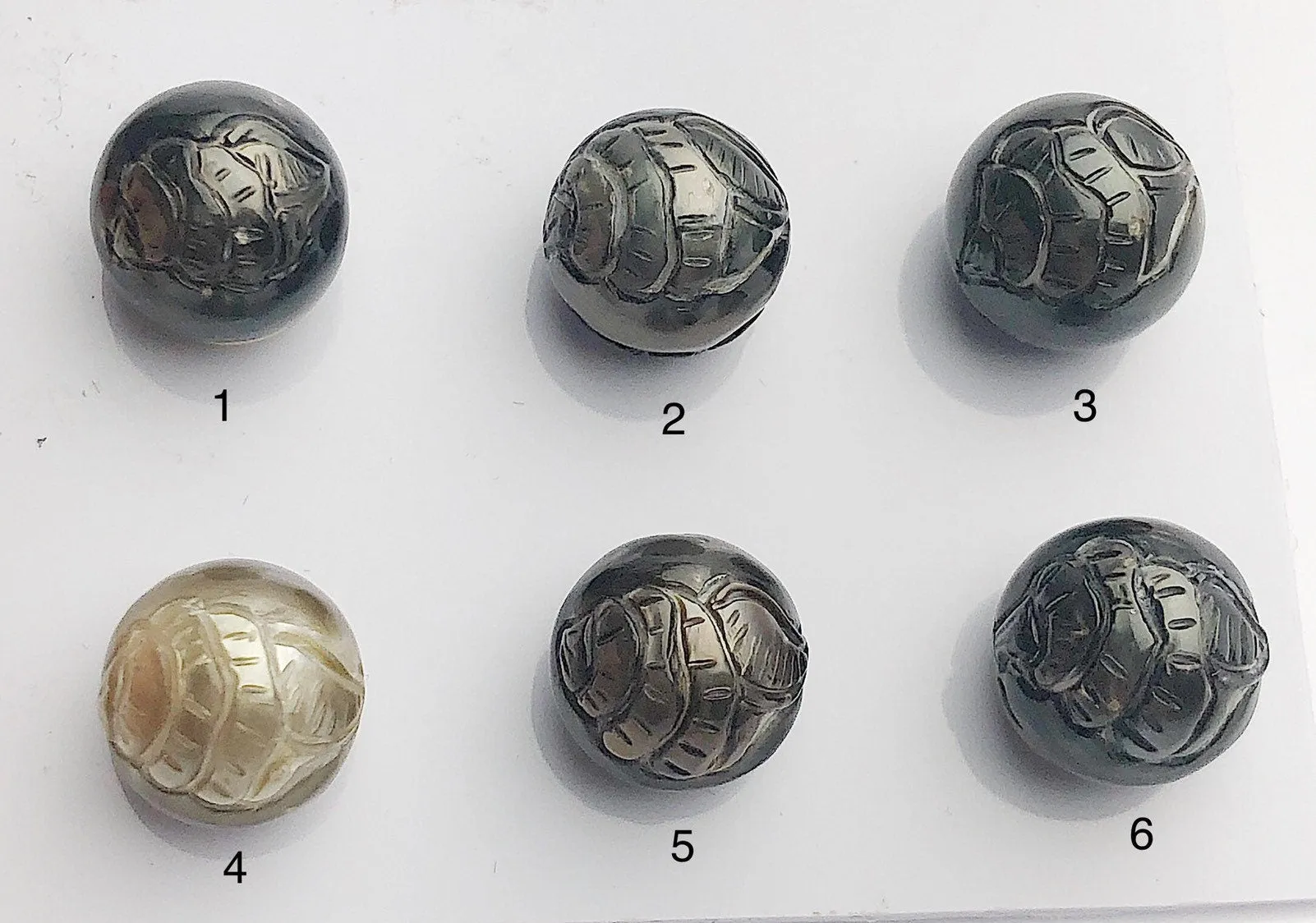 Carved Tattoo Tahitian Pearl 12mm (676)