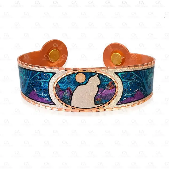 Cat design Colorful Bracelet With Magnet