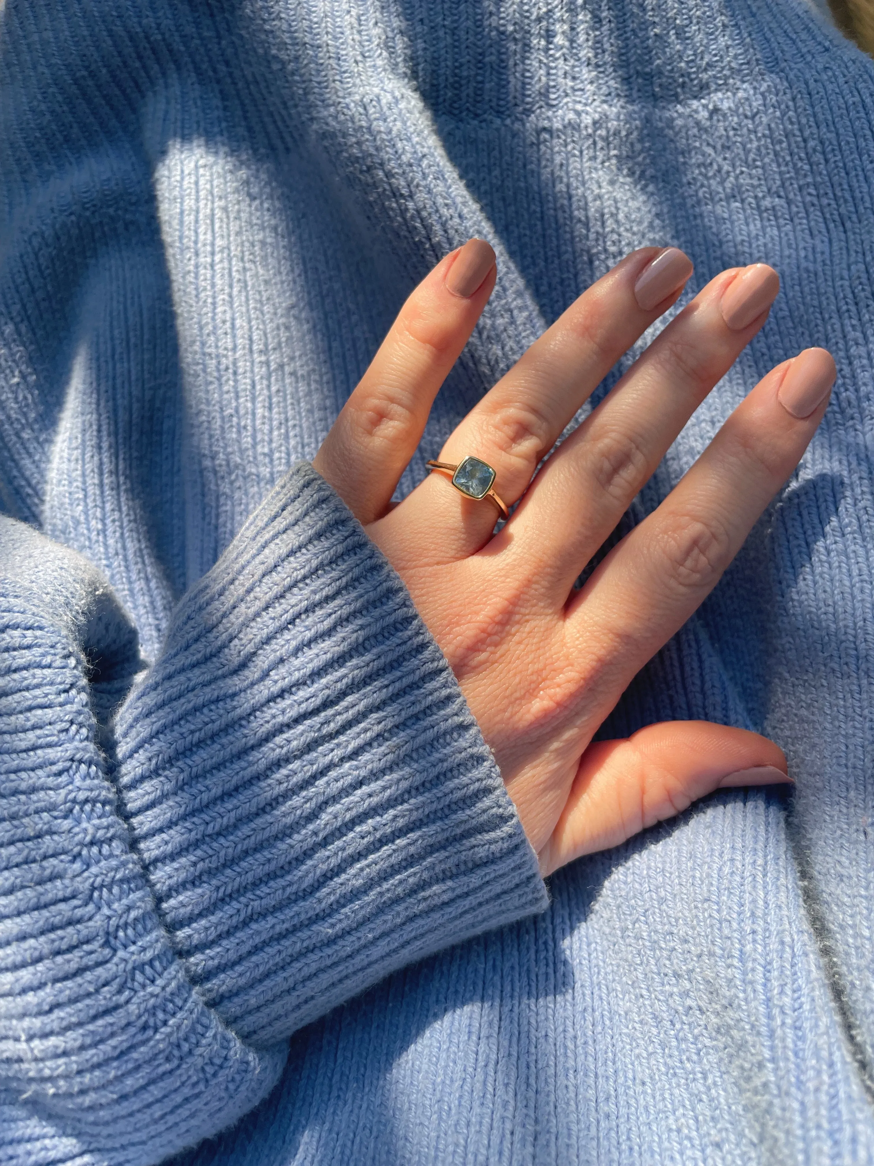 Cerulean Sapphire Solitaire