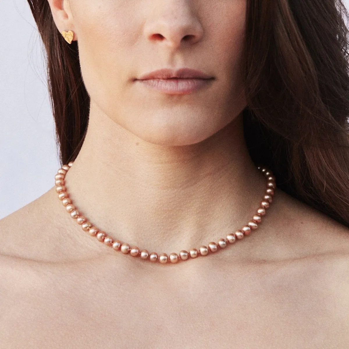 Champagne Pearl Collar Necklace