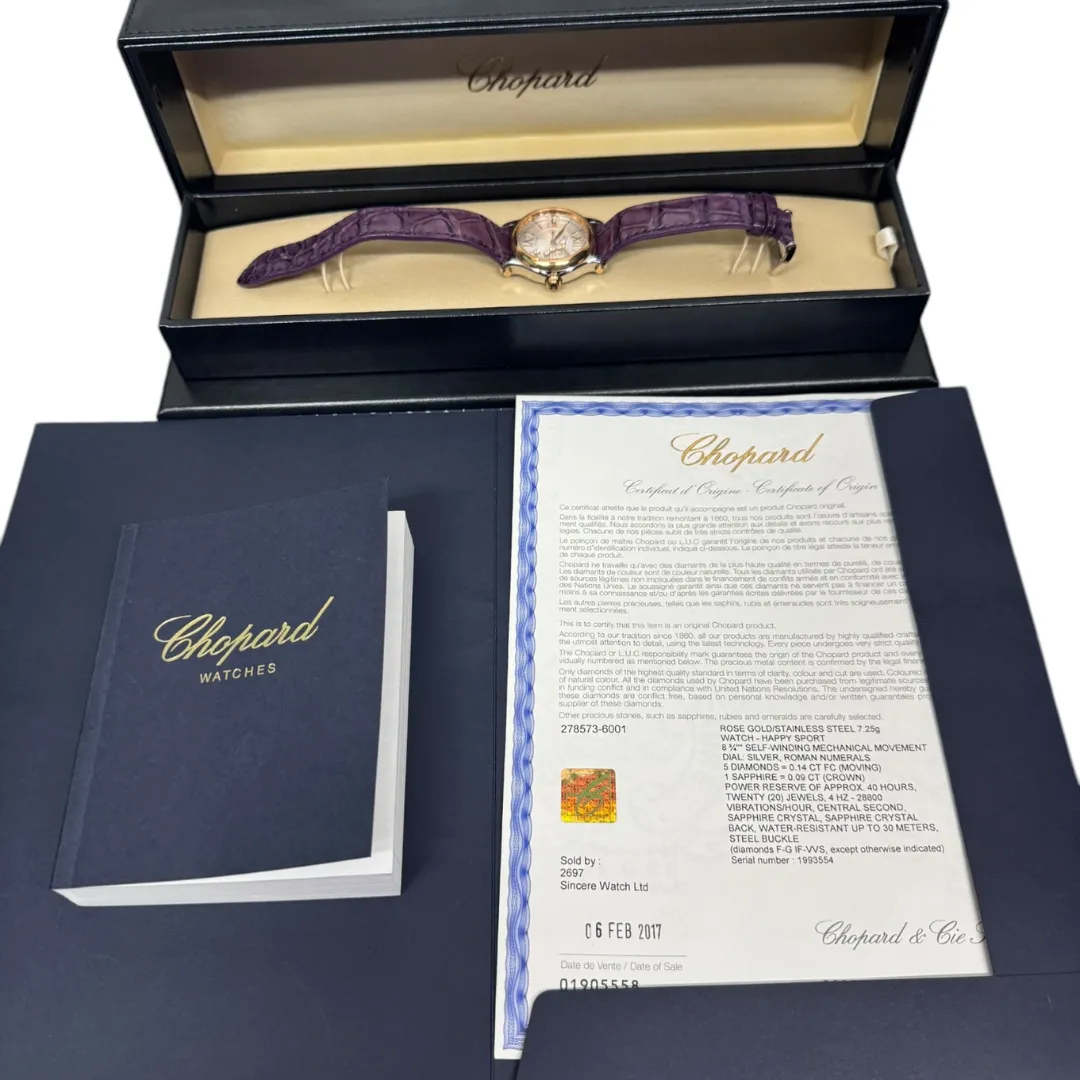 Chopard Happy Sport Automatic Sport 8573 5 diamonds w/ cert