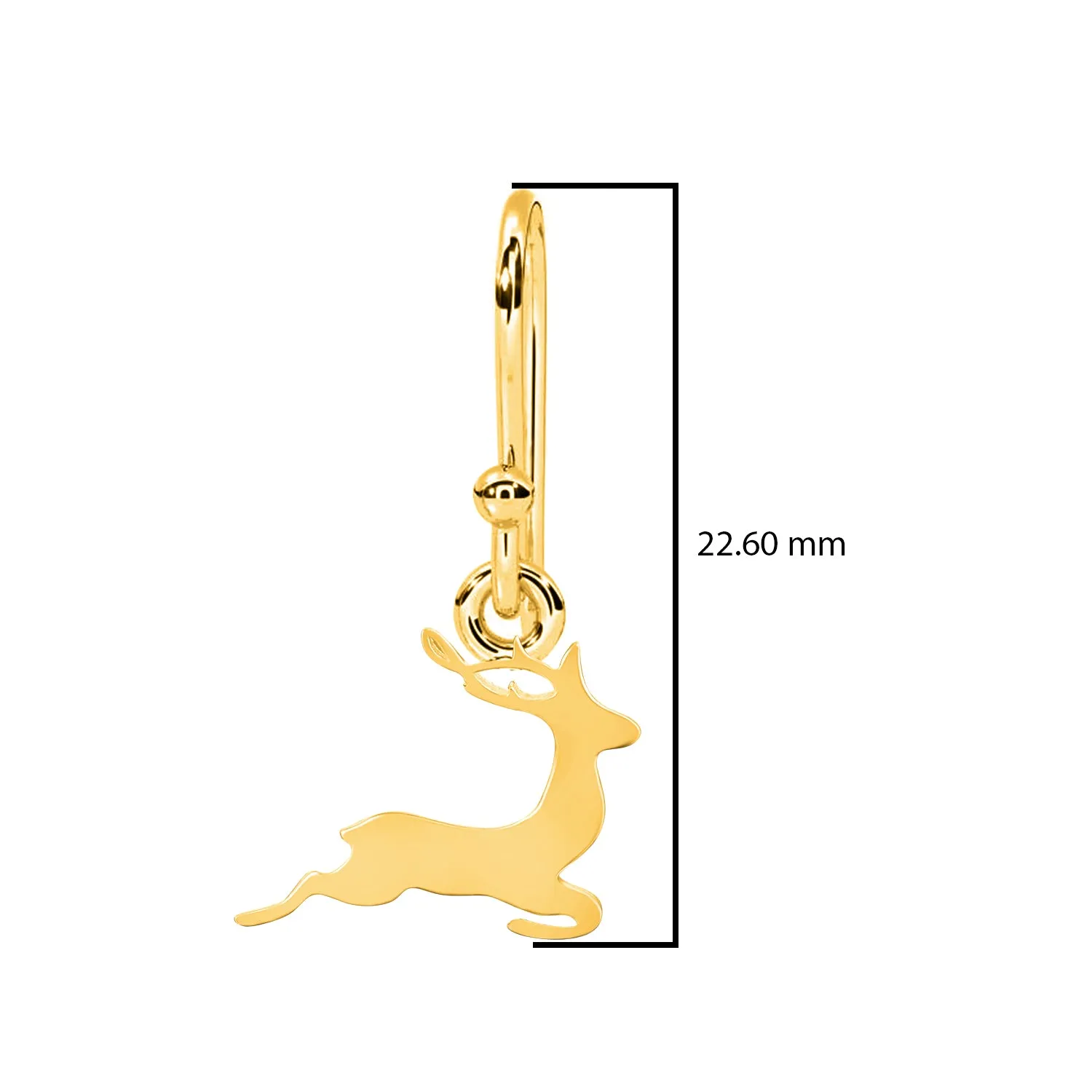 Christmas Tiger Jump Reindeer Dangle Earrings 925 Sterling Silver Animal Earrings For Women