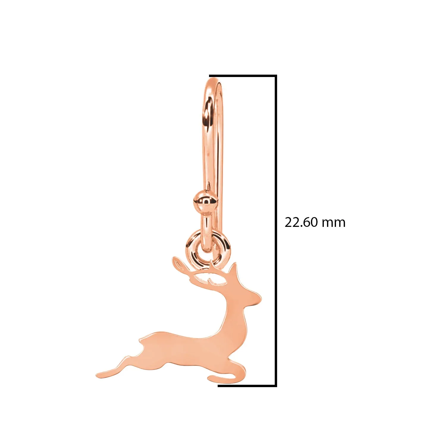 Christmas Tiger Jump Reindeer Dangle Earrings 925 Sterling Silver Animal Earrings For Women